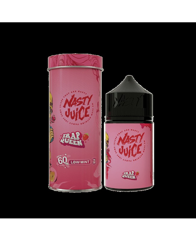 50% Off - Yummy Series - Nasty Juice - TRAP QUEEN - Strawberry - Low Mint - 60ml