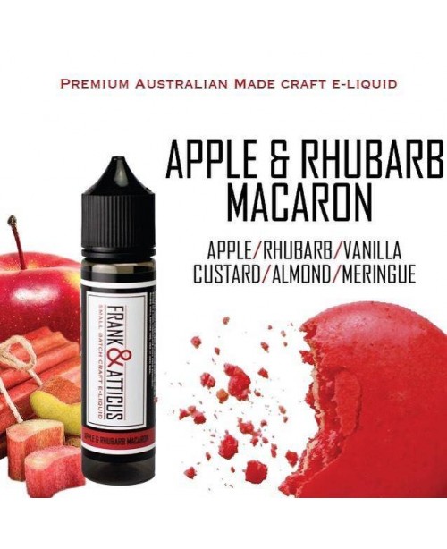 Frank and Atticus E-Liquid - Apple & Rhubarb Macar...