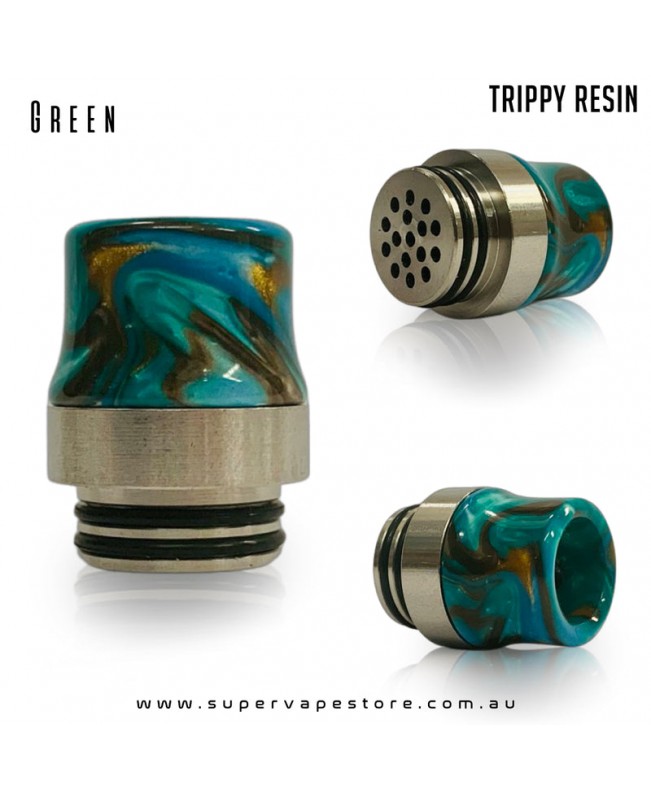 810 Drip Tips - Trippy Resin - Steel-Base Anti-Spit