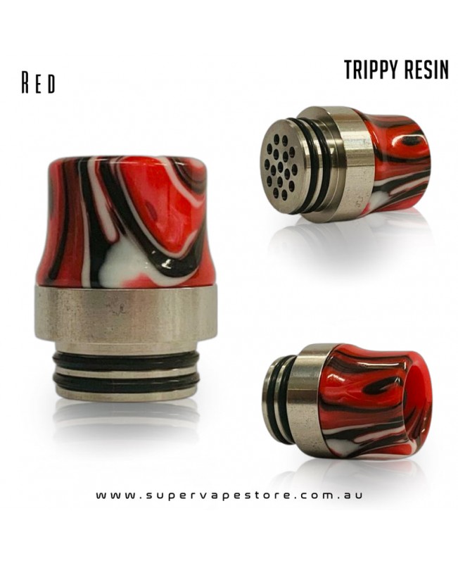 810 Drip Tips - Trippy Resin - Steel-Base Anti-Spit