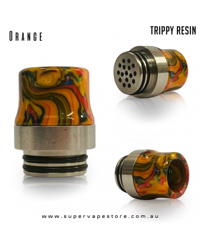 810 Drip Tips - Trippy Resin - Steel-Base Anti-Spit